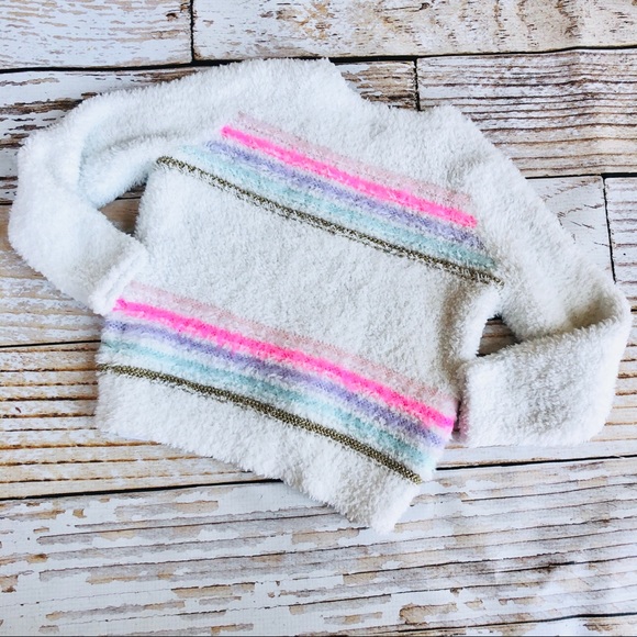 OshKosh Fuzzy Striped Sweater - Size 18M - Picture 2 of 4